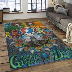 Band Grateful Dead Music Carpet Rectangle Area Rug For Living Room Bedroom Decor GRD12