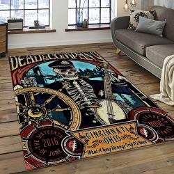 Band Grateful Dead Music Carpet Rectangle Area Rug For Living Room Bedroom Decor GRD13
