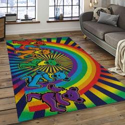Band Grateful Dead Music Carpet Rectangle Area Rug For Living Room Bedroom Decor GRD21