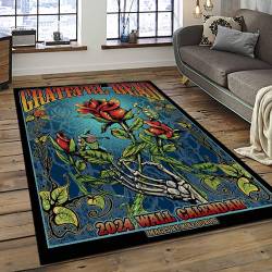 Band Grateful Dead Music Carpet Rectangle Area Rug For Living Room Bedroom Decor GRD30