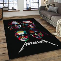 Band Metallica Music Carpet Rectangle Area Rug For Living Room Bedroom Decor MA01