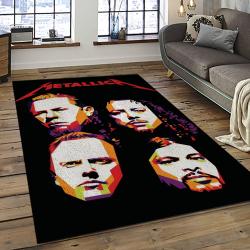 Band Metallica Music Carpet Rectangle Area Rug For Living Room Bedroom Decor MA03