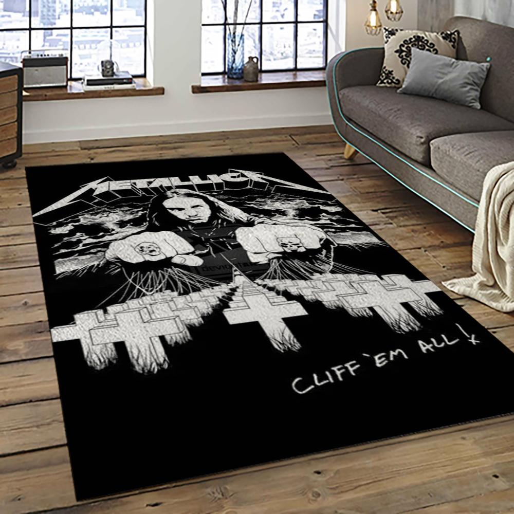 Band Metallica Music Carpet Rectangle Area Rug For Living Room Bedroom Decor MA04