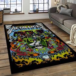 Band Metallica Music Carpet Rectangle Area Rug For Living Room Bedroom Decor MA13