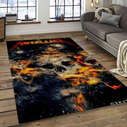 Band Metallica Music Carpet Rectangle Area Rug For Living Room Bedroom Decor MA32