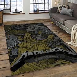 Band Metallica Music Carpet Rectangle Area Rug For Living Room Bedroom Decor MA34