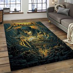 Band Metallica Music Carpet Rectangle Area Rug For Living Room Bedroom Decor MA36