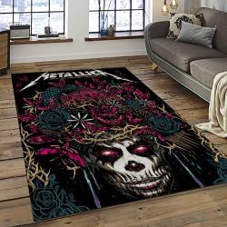 Band Metallica Music Carpet Rectangle Area Rug For Living Room Bedroom Decor MA47