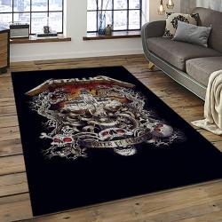 Band Metallica Music Carpet Rectangle Area Rug For Living Room Bedroom Decor MA49