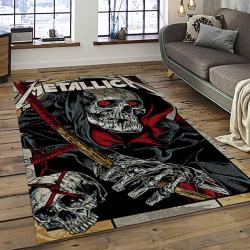 Band Metallica Music Carpet Rectangle Area Rug For Living Room Bedroom Decor MA50