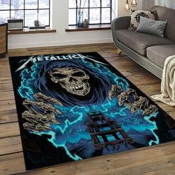 Band Metallica Music Carpet Rectangle Area Rug For Living Room Bedroom Decor MA55