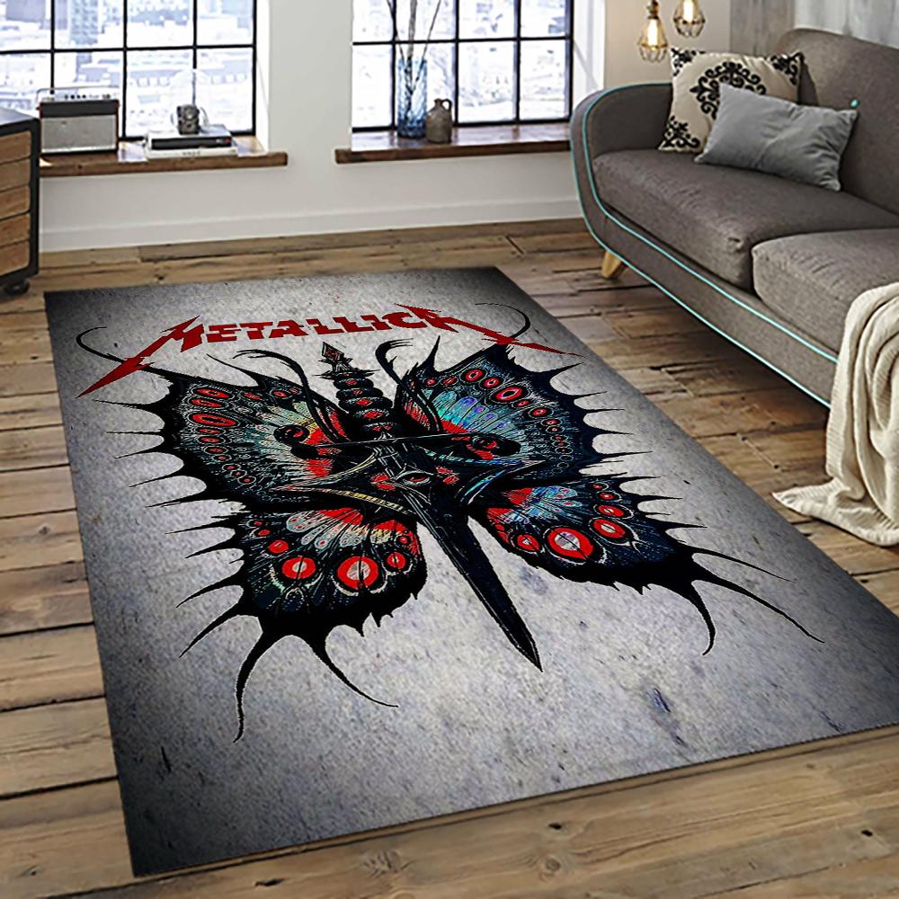 Band Metallica Music Carpet Rectangle Area Rug For Living Room Bedroom Decor MA88