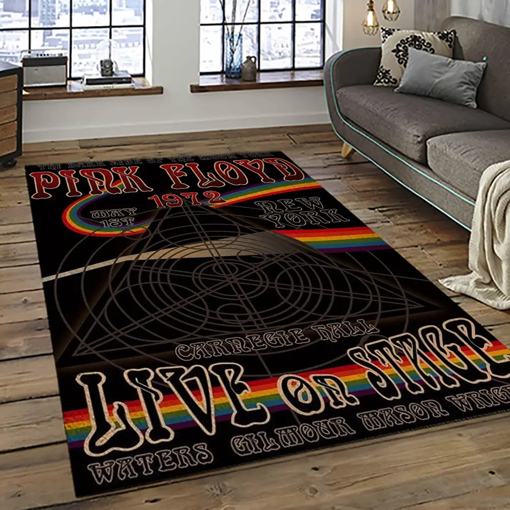 Band Pink Floyd Music Carpet Rectangle Area Rug For Living Room Bedroom Decor PFO48