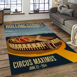 Band The Rolling Stones Music Carpet Rectangle Area Rug For Living Room Bedroom Decor TRS17