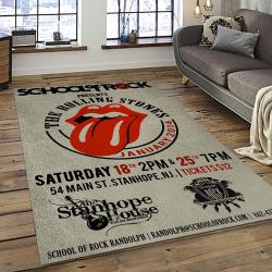 Band The Rolling Stones Music Carpet Rectangle Area Rug For Living Room Bedroom Decor TRS19