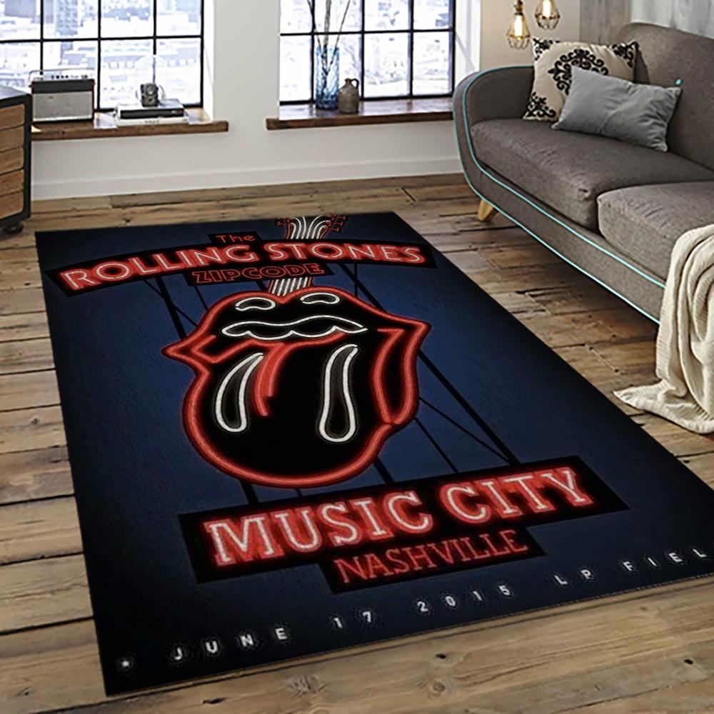 Band The Rolling Stones Music Carpet Rectangle Area Rug For Living Room Bedroom Decor TRS27