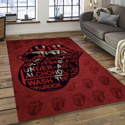Band The Rolling Stones Music Carpet Rectangle Area Rug For Living Room Bedroom Decor TRS41