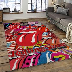 Band The Rolling Stones Music Carpet Rectangle Area Rug For Living Room Bedroom Decor TRS65