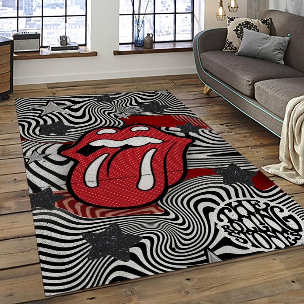 Band The Rolling Stones Music Carpet Rectangle Area Rug For Living Room Bedroom Decor TRS66