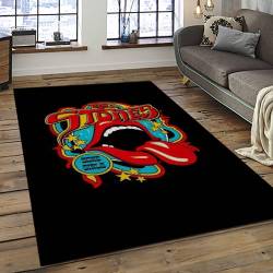 Band The Rolling Stones Music Carpet Rectangle Area Rug For Living Room Bedroom Decor TRS74