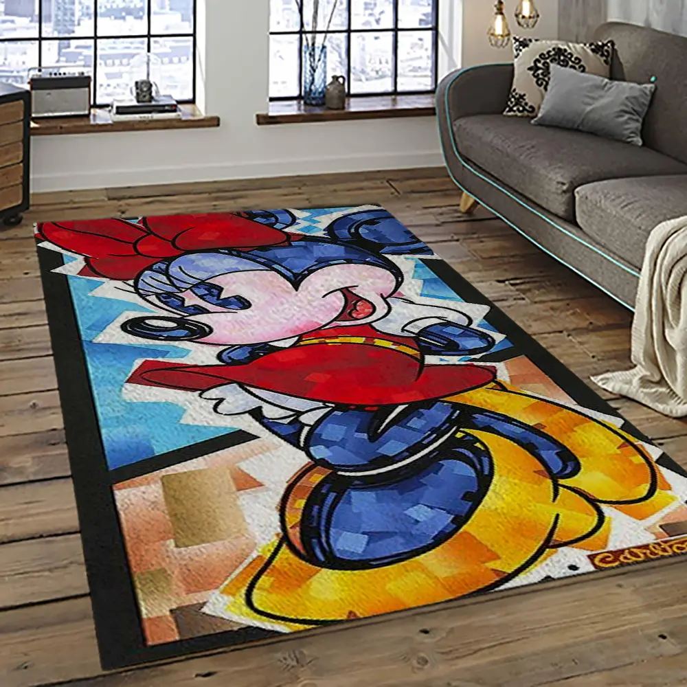 Mickey Mouse Characters Cartoon Movie Carpet Rectangle Area Rug For Living Room Bedroom Decor MME7