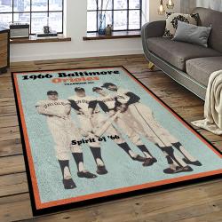 MLB Baltimore Orioles Baseball Team Logo Sport Carpet Rectangle Area Rug For Living Room BOR07