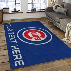 MLB Chicago Cubs Baseball Team Logo Sport Carpet Rectangle Area Rug For Living Room CAC01