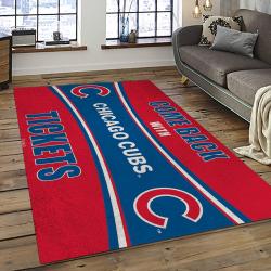 MLB Chicago Cubs Baseball Team Logo Sport Carpet Rectangle Area Rug For Living Room CAC06
