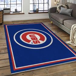MLB Chicago Cubs Baseball Team Logo Sport Carpet Rectangle Area Rug For Living Room CAC07