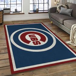 MLB Chicago Cubs Baseball Team Logo Sport Carpet Rectangle Area Rug For Living Room CAC11