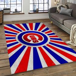 MLB Chicago Cubs Baseball Team Logo Sport Carpet Rectangle Area Rug For Living Room CAC16