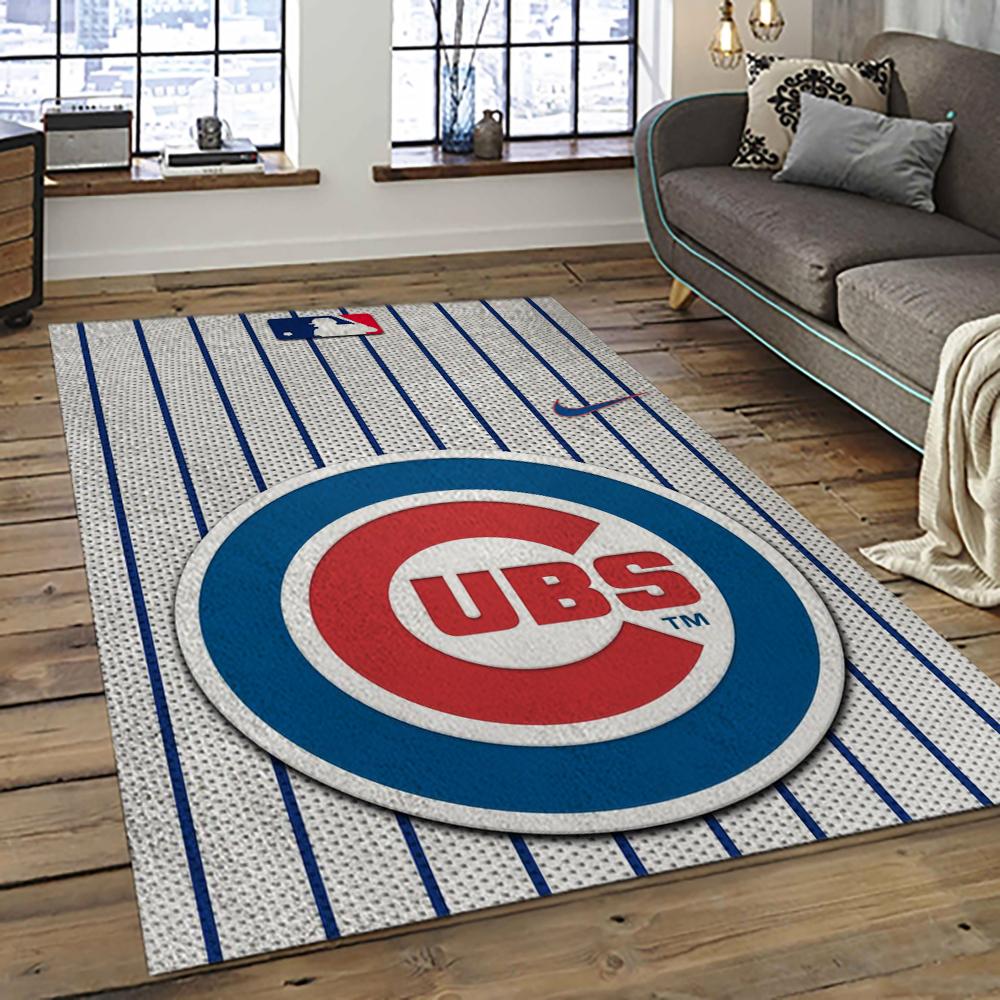 MLB Chicago Cubs Baseball Team Logo Sport Carpet Rectangle Area Rug For Living Room CAC20