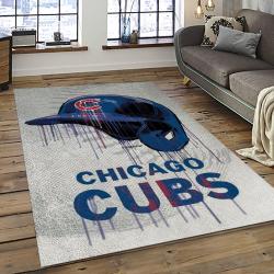 MLB Chicago Cubs Baseball Team Logo Sport Carpet Rectangle Area Rug For Living Room CAC32