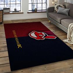 MLB Cleveland Indians Baseball Team Logo Sport Carpet Rectangle Area Rug For Living Room CI17