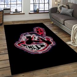 MLB Cleveland Indians Baseball Team Logo Sport Carpet Rectangle Area Rug For Living Room CI18