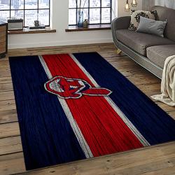 MLB Cleveland Indians Baseball Team Logo Sport Carpet Rectangle Area Rug For Living Room CI22