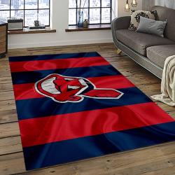 MLB Cleveland Indians Baseball Team Logo Sport Carpet Rectangle Area Rug For Living Room CI27
