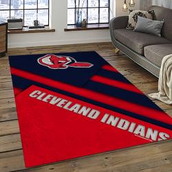 MLB Cleveland Indians Baseball Team Logo Sport Carpet Rectangle Area Rug For Living Room CI35