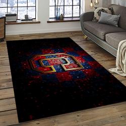 MLB Cleveland Indians Baseball Team Logo Sport Carpet Rectangle Area Rug For Living Room CI39