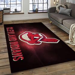 MLB Cleveland Indians Baseball Team Logo Sport Carpet Rectangle Area Rug For Living Room CI42