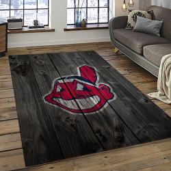MLB Cleveland Indians Baseball Team Logo Sport Carpet Rectangle Area Rug For Living Room CI43