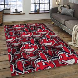 MLB Cleveland Indians Baseball Team Logo Sport Carpet Rectangle Area Rug For Living Room CI9