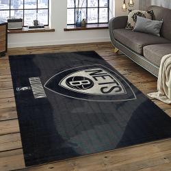 NBA Brooklyn Nets Basketball Team Logo Sport Carpet Rectangle Area Rug For Living Room BRN1