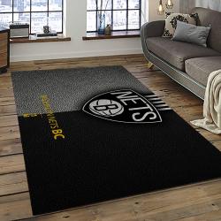 NBA Brooklyn Nets Basketball Team Logo Sport Carpet Rectangle Area Rug For Living Room BRN19