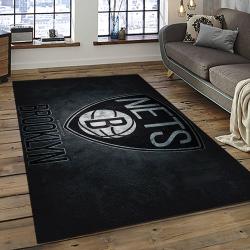 NBA Brooklyn Nets Basketball Team Logo Sport Carpet Rectangle Area Rug For Living Room BRN20