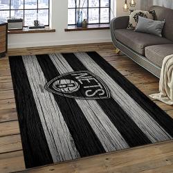 NBA Brooklyn Nets Basketball Team Logo Sport Carpet Rectangle Area Rug For Living Room BRN28