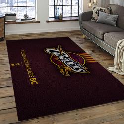 NBA Cleveland Cavaliers Basketball Team Logo Sport Carpet Rectangle Area Rug For Living Room CCA26