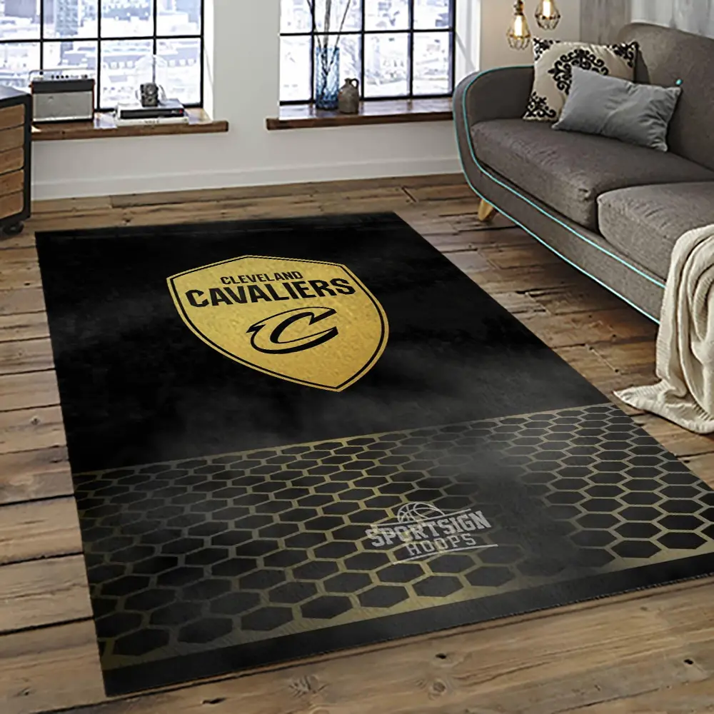 NBA Cleveland Cavaliers Basketball Team Logo Sport Carpet Rectangle Area Rug For Living Room CCA6