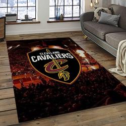 NBA Cleveland Cavaliers Basketball Team Logo Sport Carpet Rectangle Area Rug For Living Room CCA8