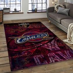 NBA Cleveland Cavaliers Basketball Team Logo Sport Carpet Rectangle Area Rug For Living Room CCA9
